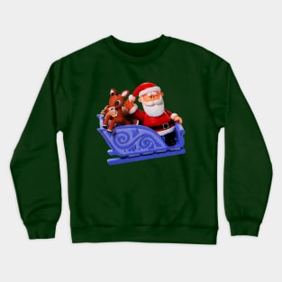 Rudolph and Santa Rankin Bass Retro Vintage Crewneck Sweatshirt